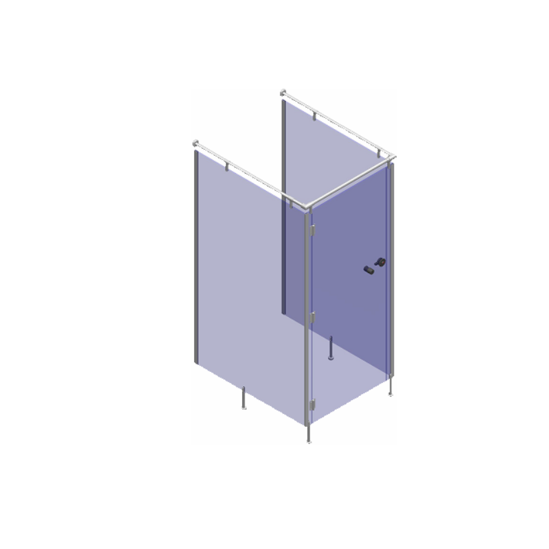 Zestaw 2 kabin sanitarnych narożnych WC z płyty HPL