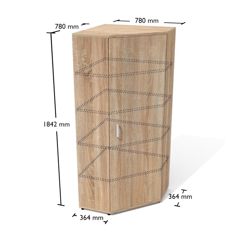 Szafa aktowa z nakładanymi drzwiami Snan