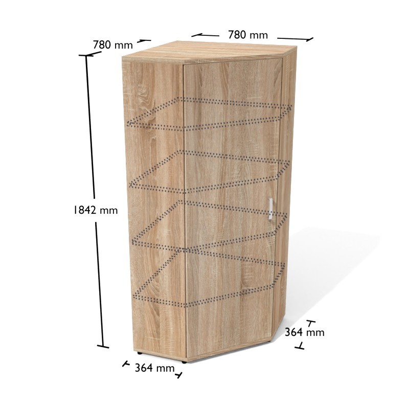 Szafa aktowa z nakładanymi drzwiami Snan-l